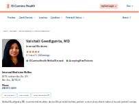 Website Vaishali Geedigunta, MD