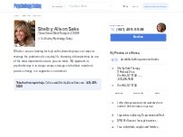 Website Screenshot Shelby Saks LCSW-R (Psychotherapist)