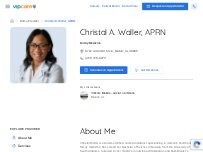Website Screenshot Christal A. Waller, APRN