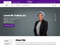 Website Screenshot Leena W. Asfour, MD