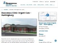 Website Screenshot Deaconess Clinic Urgent Care - Huntingburg