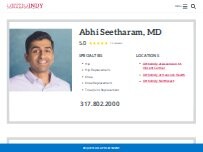 Website Screenshot Total Hip and Knee Replacement Doctor: Abhi Seetharam, MD