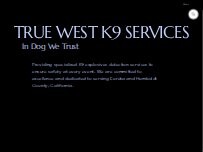Website Screenshot True West k9 Services