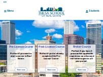 Website Screenshot Tulsa School of Real Estate in Oklahoma