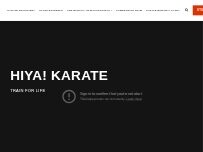 Website Screenshot HiYa! Karate