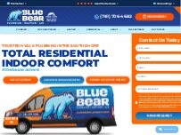 Website Screenshot Blue Bear Plumbing Heating & Air
