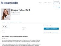 Website Screenshot Lindsey K Molina, PAC