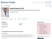 Website Screenshot Rashid Sayyid, MD