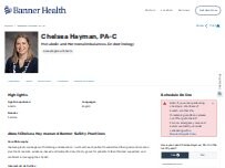 Website Screenshot Chelsea Blanche Hayman, PAC