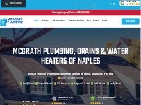 Website Screenshot Mcgrath Plumbing, Drains & Water Heaters Of Naples