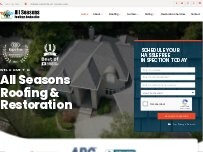 Website Screenshot All Seasons Roofing & Restoration