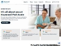 Website Screenshot Haywood Post Acute