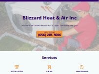 Website Screenshot Blizzard Heat & Air Inc