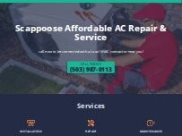 Website Screenshot Scappoose Affordable AC Repair & Service