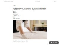 Website Screenshot Appleby Cleaning & Restoration Inc.