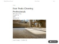 Website Screenshot Four Peaks Cleaning Professionals