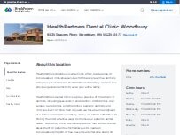 Website Screenshot HealthPartners Dental Clinic Woodbury
