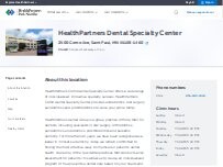 Website Screenshot HealthPartners Dental Specialty Center