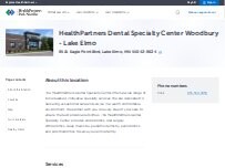 Website Screenshot HealthPartners Dental Specialty Center Woodbury - Lake Elmo