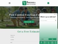 Website Screenshot Sherrill Pest Control