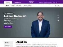 Website Screenshot Anirban Maitra, MD
