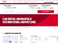 Website Screenshot Avis Car Rental