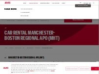 Website Screenshot Avis Car Rental