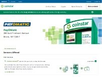Website Screenshot Coinstar Kiosk