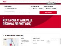 Website Screenshot Avis Car Rental