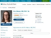 Website Screenshot Erin Munoz, PA-C