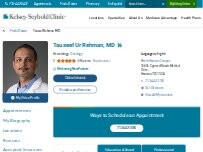 Website Screenshot Tauseef Rehman, MD