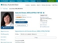 Website Screenshot Autumn Brown, FNP-BC