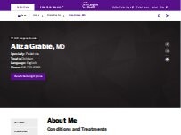 Website Screenshot Aliza Grabie, MD