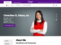 Website Screenshot Christine G. Stern, MD