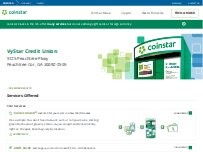 Website Screenshot Coinstar Kiosk