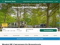 Website Screenshot Thousand Trails PA Dutch Country