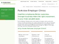 Website Screenshot Parkview Employer Clinic
