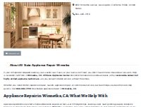 Website Screenshot All State Appliance Repair Winnetka