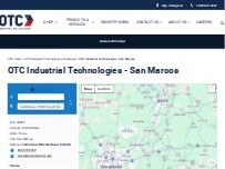 Website Screenshot OTC Industrial Technologies - San Marcos