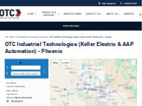 Website Screenshot OTC Industrial Technologies (Keller Electric, Laron & AAP Automation) - Phoenix