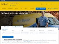 Website Screenshot Mr. Electric of Temple