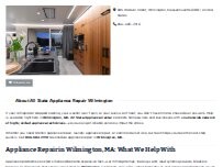 Website Screenshot All State Appliance Repair Wilmington