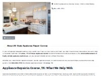 Website Screenshot All State Appliance Repair Conroe