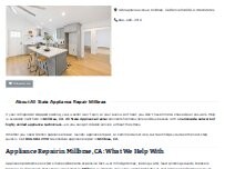 Website Screenshot All State Appliance Repair Millbrae
