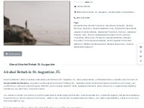 Website Screenshot Alcohol Rehab St. Augustine