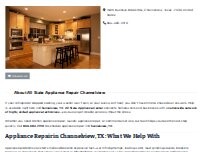 Website Screenshot All State Appliance Repair Channelview