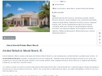 Website Screenshot Alcohol Rehab Miami Beach