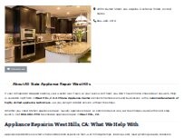 Website Screenshot All State Appliance Repair West Hills