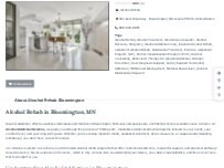 Website Screenshot Alcohol Rehab Bloomington