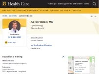 Website Screenshot Aaron Webel, MD